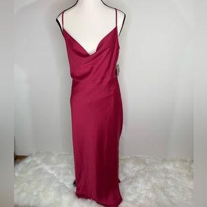 Taylor Womens Cowel Neck Stretch Sleeveless Dress. Red. Size 8. NWT